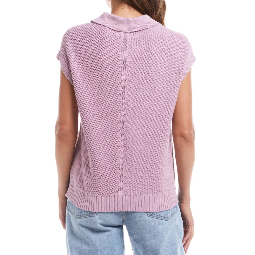 Weatherproof Vintage Women's Cotton Cap Sleeve Sweater Top - New - Picture 3 of 5